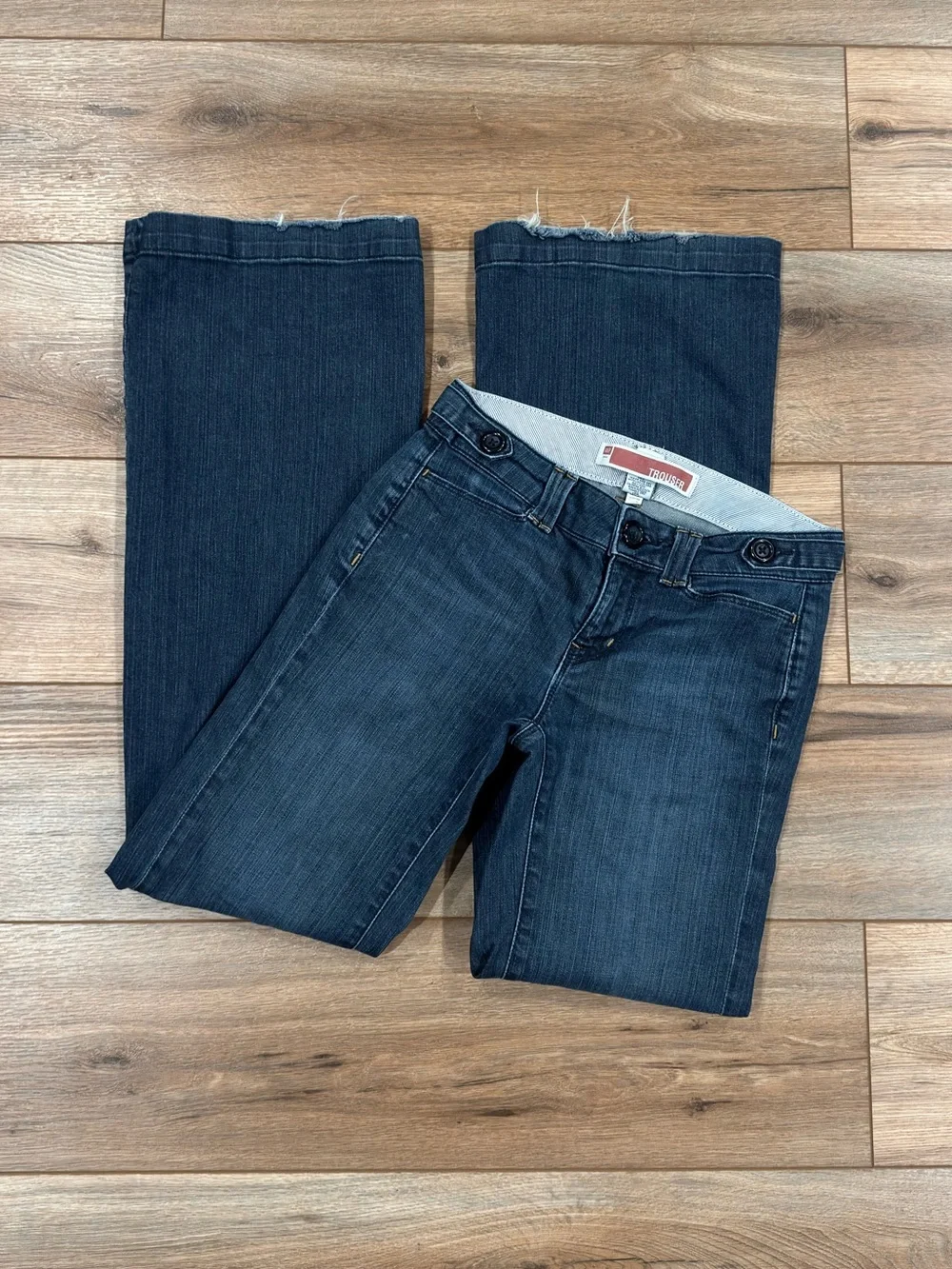 GAP Vintage 2009 Retro Y2k Low-rise Flared Cotton Trouser Jeans | Size 0